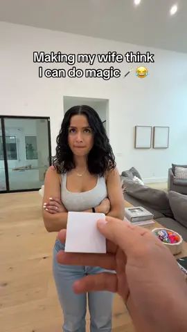 She is still confused…😂 @cristalallure #magic #husbandandwife #couples 