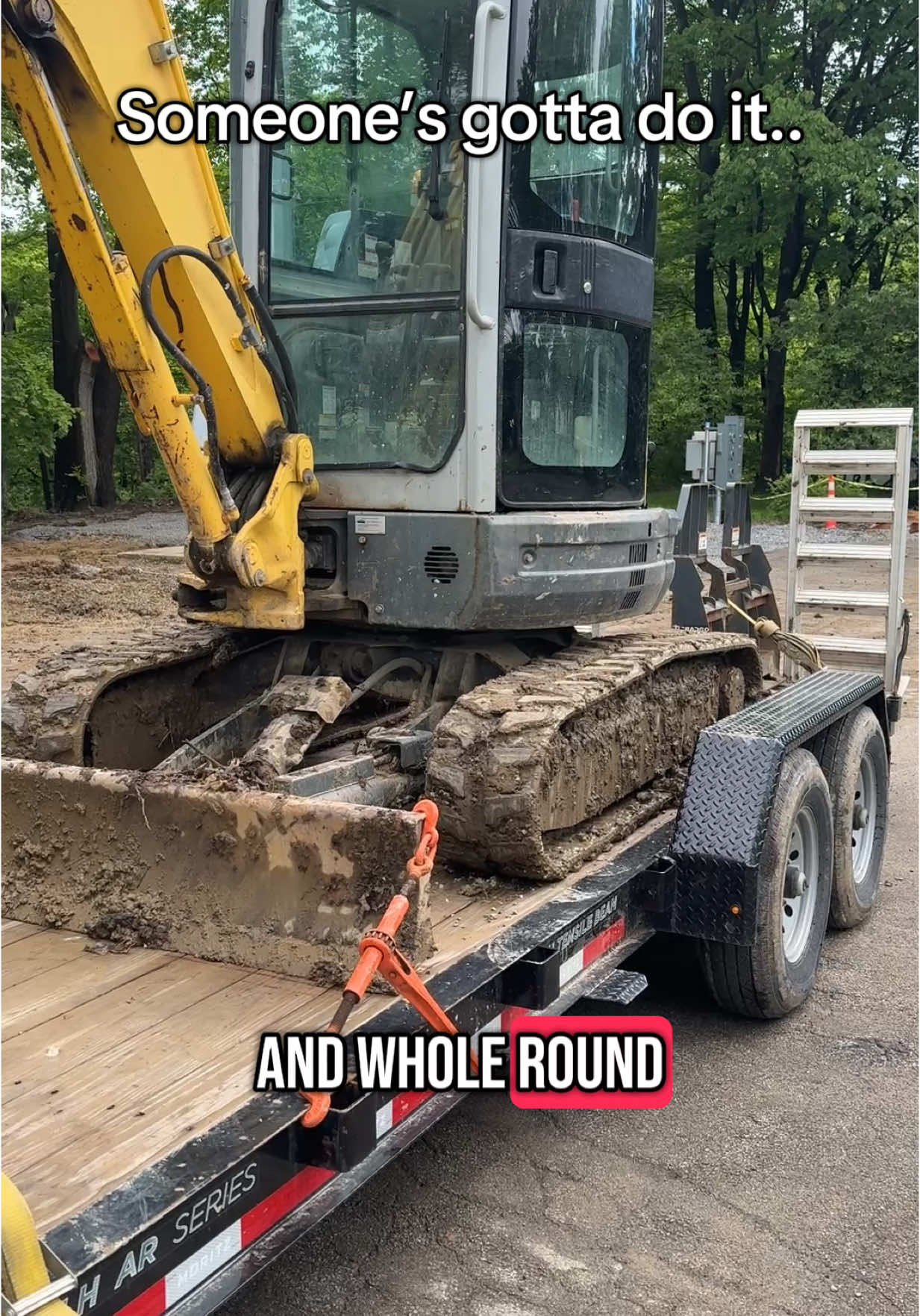 Hauling the BIG machine today!#workpants #pants #cargopants #bluecollar #construction #trades #hauling #menswear #fashion #excavator #tiktokshop #dealsforyoudays 
