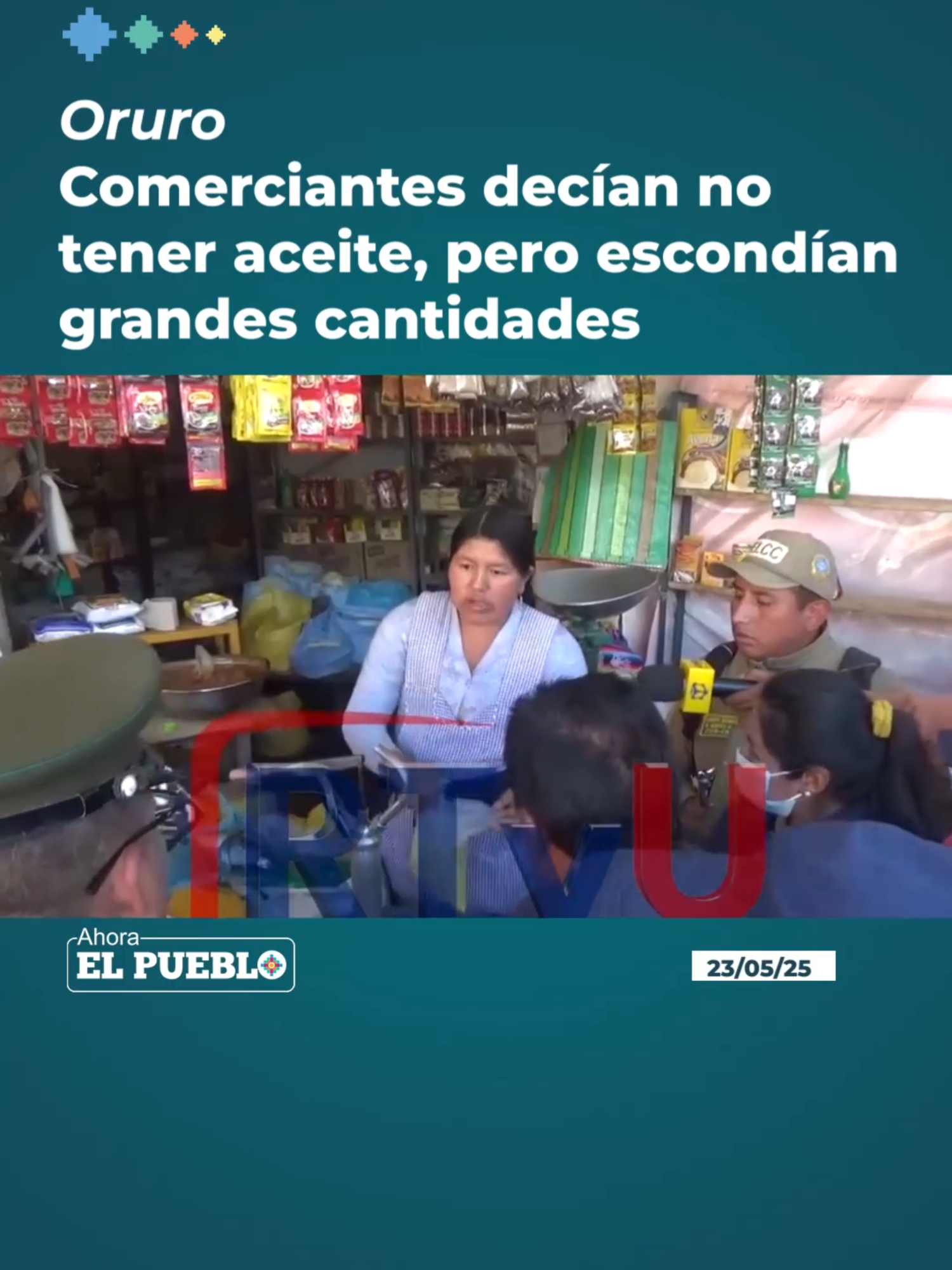 🚨🔎 Durante un operativo sorpresa en el mercado Bolívar de Oruro, funcionarios del Viceministerio de Defensa al Consumidor hallaron turriles y cajas de aceite escondidos en varios puestos de venta. Horas antes, personal encubierto constató que los comerciantes aseguraban no contar con el producto. La FELCC y la Fiscalía investigan la posible comisión de los delitos de agio y especulación. 🚔  Video: RTVu #oruro #aceite #agio #especulacion #consumidor #comerciantes #ahoraelpueblo