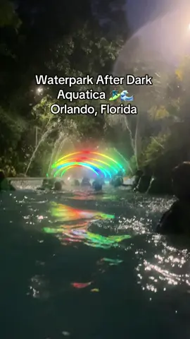 A waterpark after dark 🏄🏾‍♂️ here in Orlando Florida is Aquatica’s Aqua Glow in the dark nighttime event back for the 2025 summer season !  #waterparks #funthingstodo #orlandoflorida #waterparkfun #funwithfriends #aquatica #thingstodoinorlando 