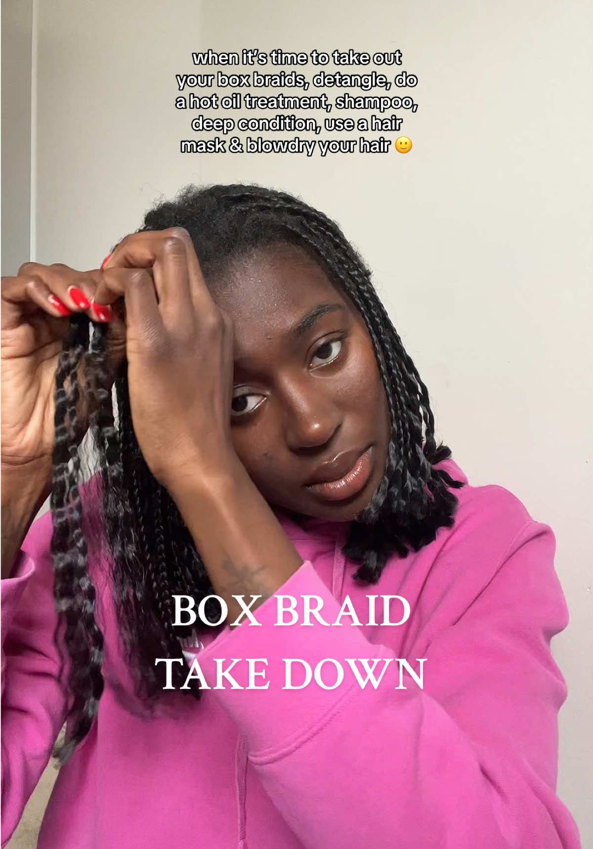 just consider my whole day full when it’s time to take out my box braids 😩 #boxbraids #takedownbraids #4chair #4ctiktok #braidtakedown 