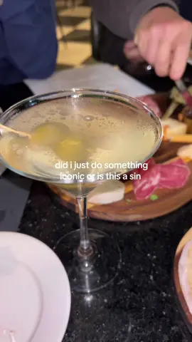 Dirty martini with prosciutto ?  . . #dirtymartini #proscuitto 