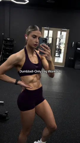 Quick DB-only full leg workout! #legworkout #dumbbellworkout #glutes #gymgirlsoftiktok #GymTok #fyp 
