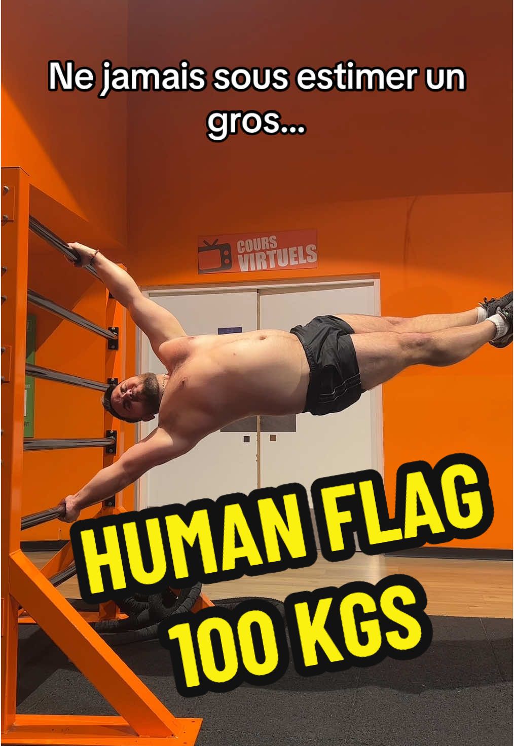Qui a dit que les gros étaient des incapables ? #humanflag #calisthenics #streetworkout #pertedepoids #motivation #drapeau