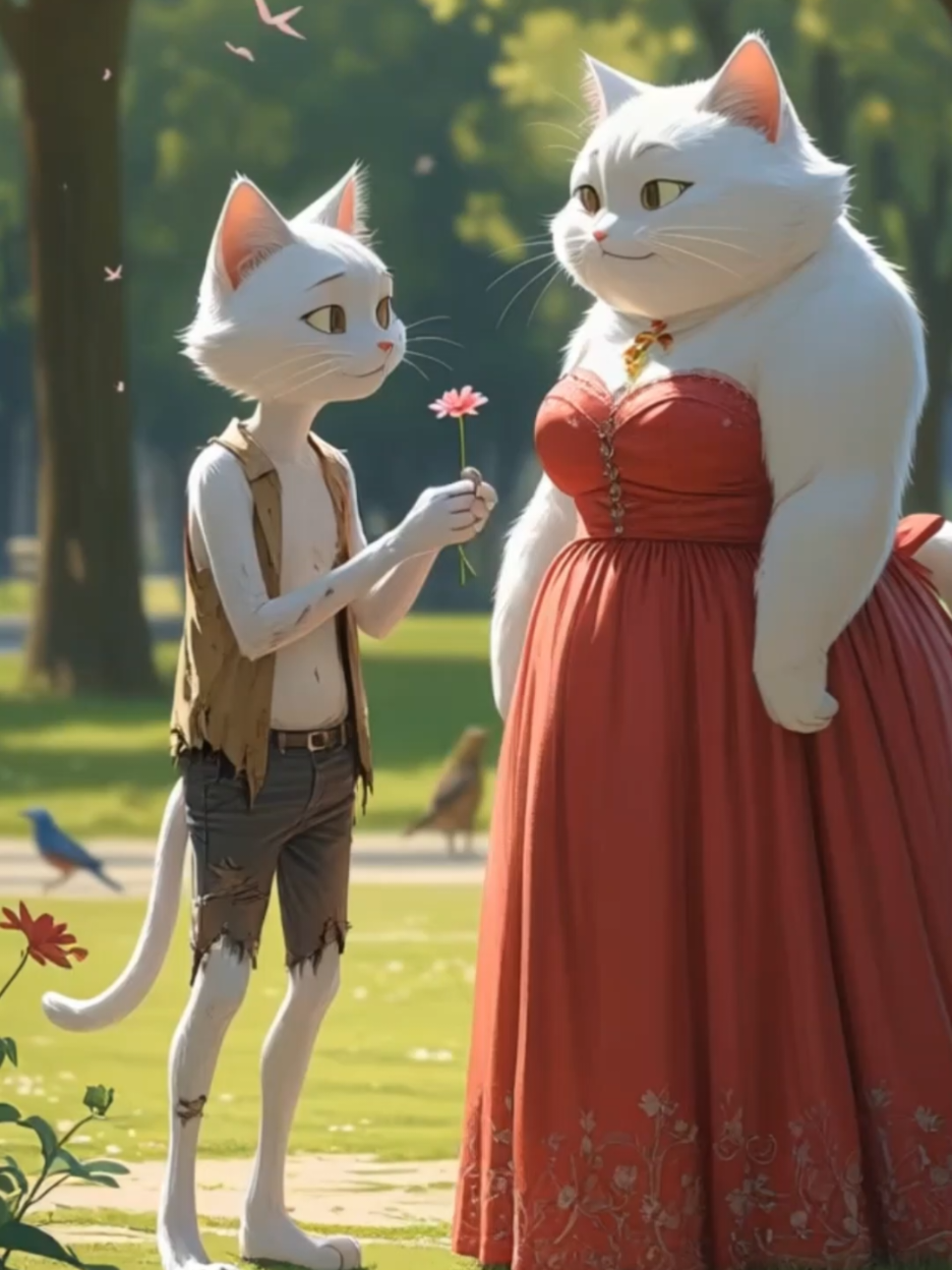 Fatty cat and skinny cat love 💖 story 😍💕💗#catvideos #USA #foruyou #foryoupage #follows #usa_tiktok #catsaivideos #1millionviews😘😘😘 #1millionfollowers #viralvideos 