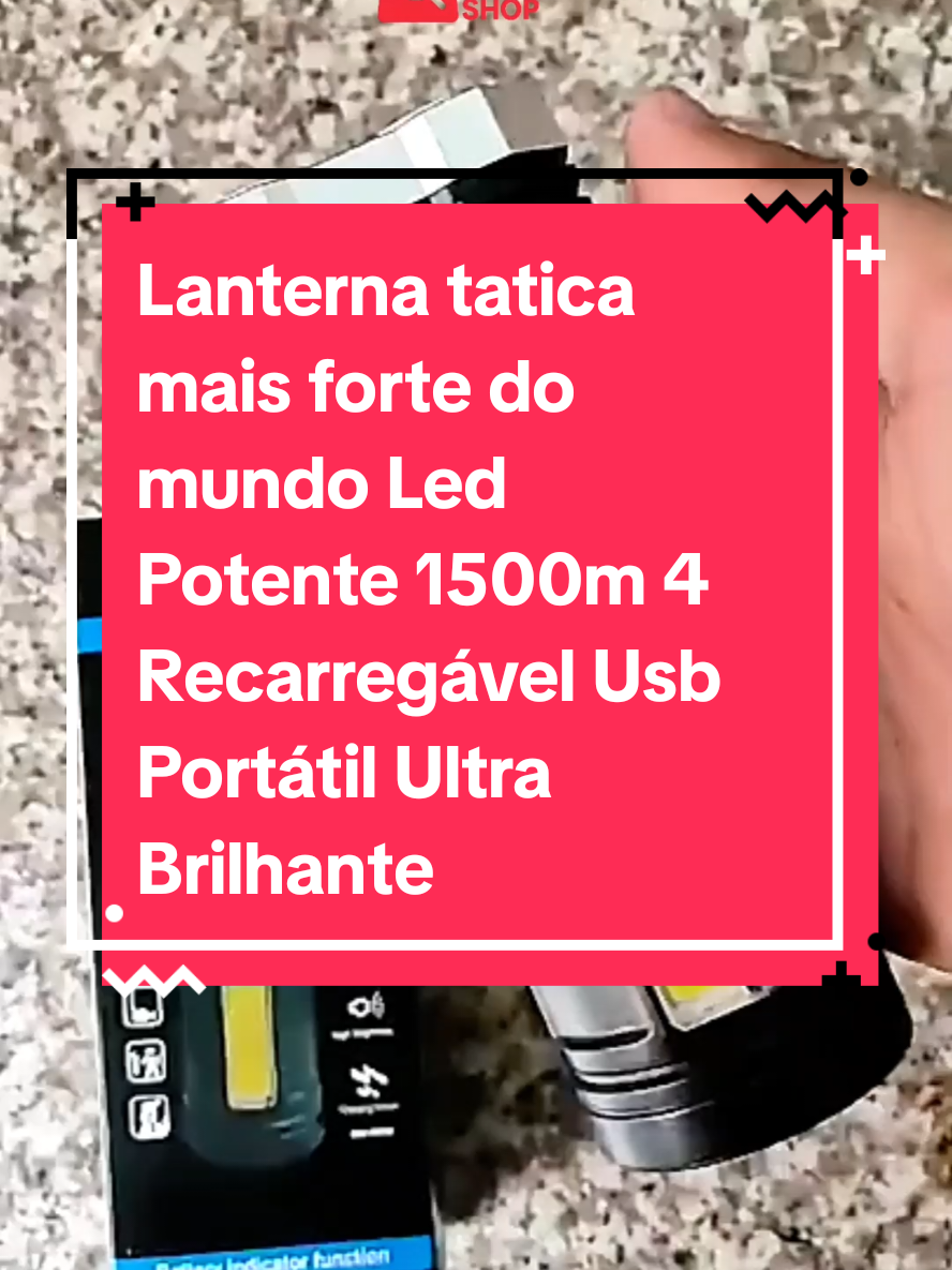 Você já imaginou ter a lanterna tática mais potente do mundo nas suas mãos? Com alcance de até mil e quinhentos metros, luz ultra brilhante, recarregável por USB e perfeita pra aventuras, trilhas, pescarias ou emergências! Compacta, resistente e com vários modos de iluminação, essa lanterna é a solução ideal pra quem busca segurança e praticidade no escuro. Garanta já a sua no TikTok Shop! O link está aqui abaixo do vídeo! #lanternatatica #superlanterna  #ledpotente #tiktokshop #gadgets #aventura #camping #usb #luzforte #lanternarecarregavel #promoção