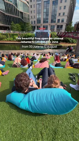 London’s dreamy free open-air cinema is returning to King’s Cross this summer 🎥✨ Catch it from 30 June to 17 August. The perfect way to spend a summer evening. 📍 Everyman on the Canal, Granary Square, King’s Cross #londoncinema #freethingstodoinlondon #kingscross #granarysquare #londonevents #summerinlondon #londondaysout #explorelondon #london #londra 