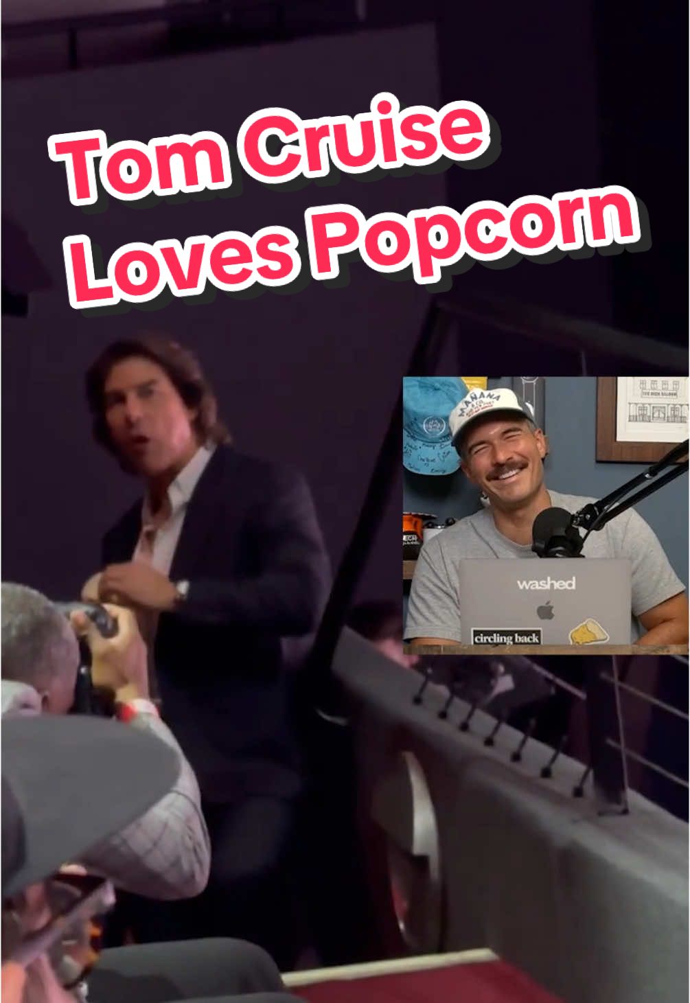 Tom Cruise has a deep relationship with popcorn aparently #tomcruise #missionimpossible #popcorn