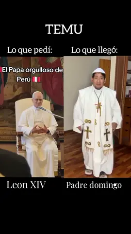 Papa de TEMU ..🤣🤣 #humor #perú🇵🇪 #padredomingo #papa #leonxiv 