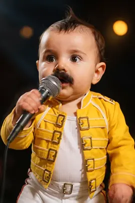 Baby Freddie Mercury #freddiemercury #Queen #aibaby #babyai #baby #fyp #cutebaby #babycelebrity #videocredittotheowner 