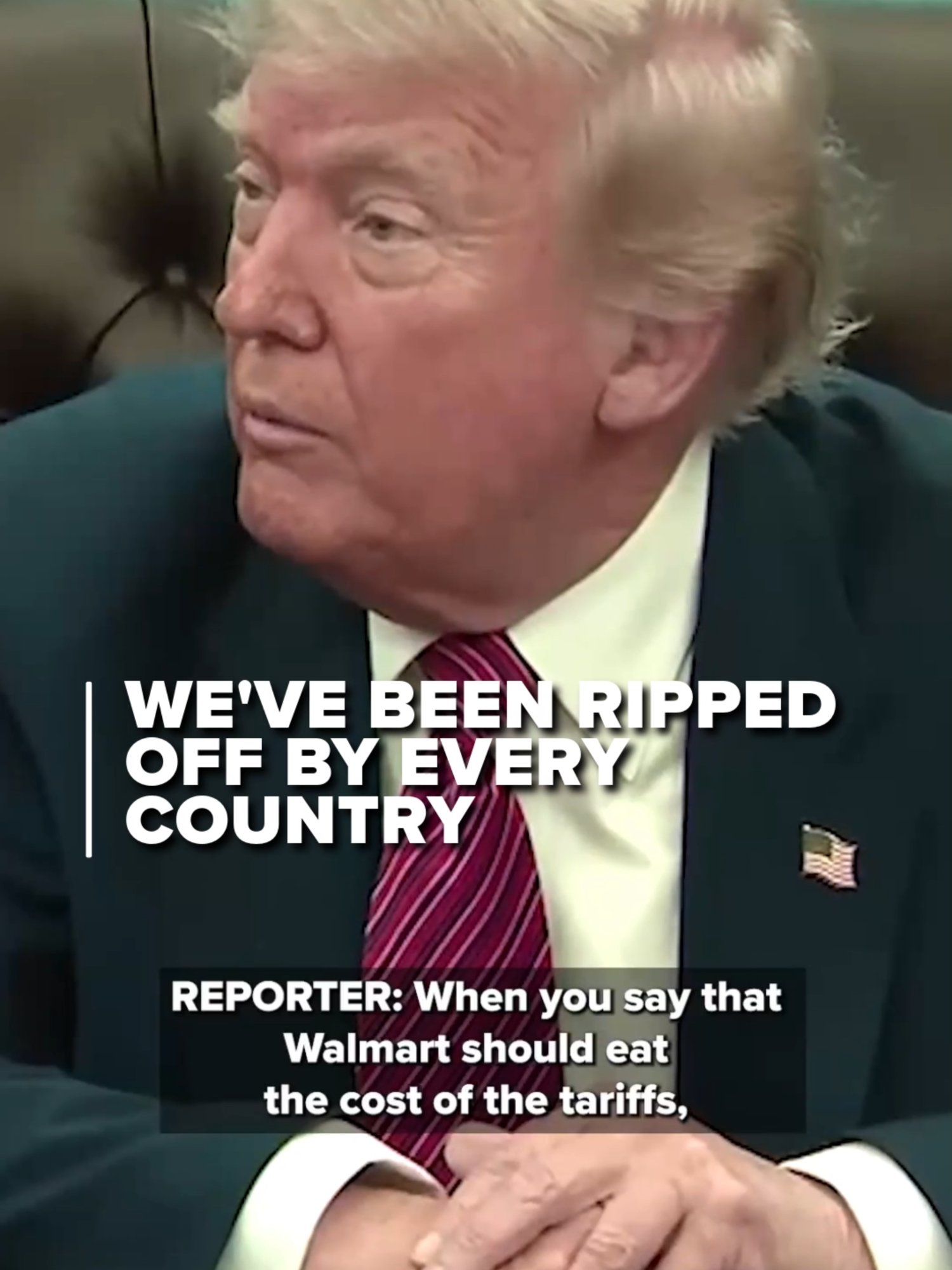 President Donald Trump says that some companies will have to eat the cost of tariffs so it doesn’t affect the consumer.     Read more by clicking the link in the bio.  #walmart #tariff #donaldtrump #news #politics
