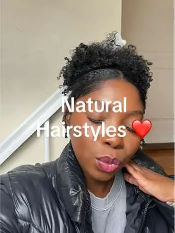 Updos always eat 😍 but I wanted to see I could do an updo with my short natural hair and guess what?? I could do it😉 #shorthair #shortnaturalhair #bigchop #naturalhairstyles #curlyhair #inspo #pinterestinspo #curlyhair #shortcurlyhair #naturalhair 