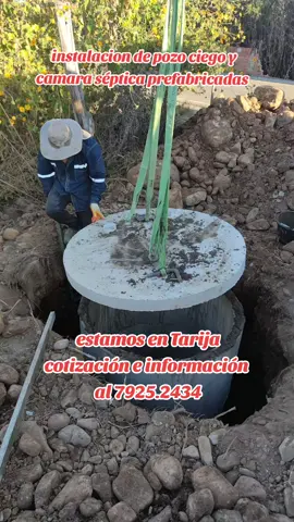Pozo ciego con anillos de hormigón prefabricado camara séptica prefabricada instalación rápida y sencilla  estamos en Tarija 🇮🇩🇮🇩🇮🇩 más información al 7925.24.34 #hormigon #baño #Pretensados #construccionbolivia #Tarija #tarijabolivia🇧🇴 #HormigónPrefabricado 