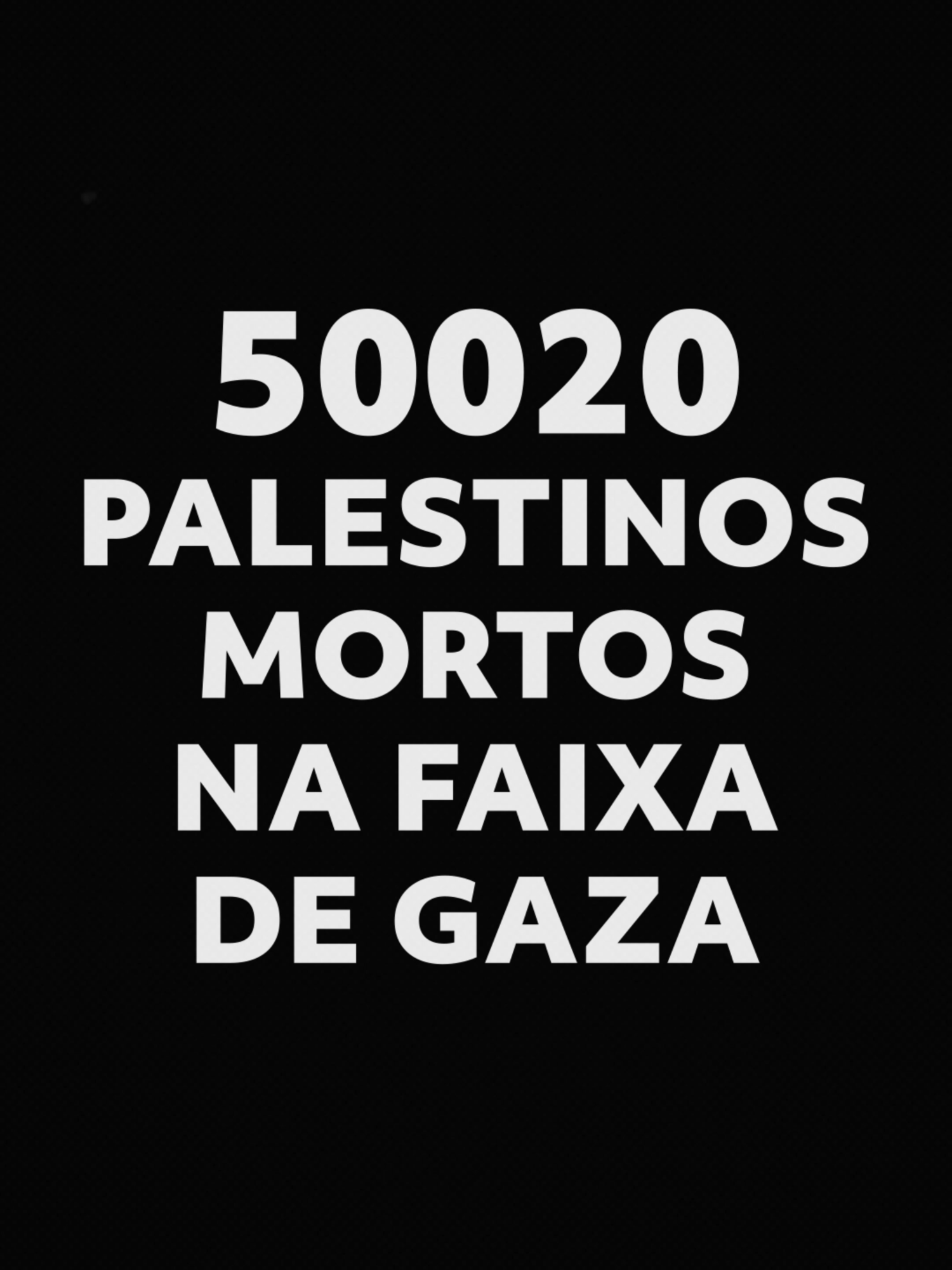 De sete de outubro de 2023 até hoje, o Estado de Israel foi responsável pela morte de 50.020 palestinos. Deste total, 827 são bebês com menos de 1 ano de idade, e 4.986 são crianças com menos de 5 anos. O que ocorre em Gaza hoje é um verdadeiro genocídio promovido por Israel, que impede a chegada de alimentos e remédios e promove bombardeios diários e contínuos, inclusive nas 