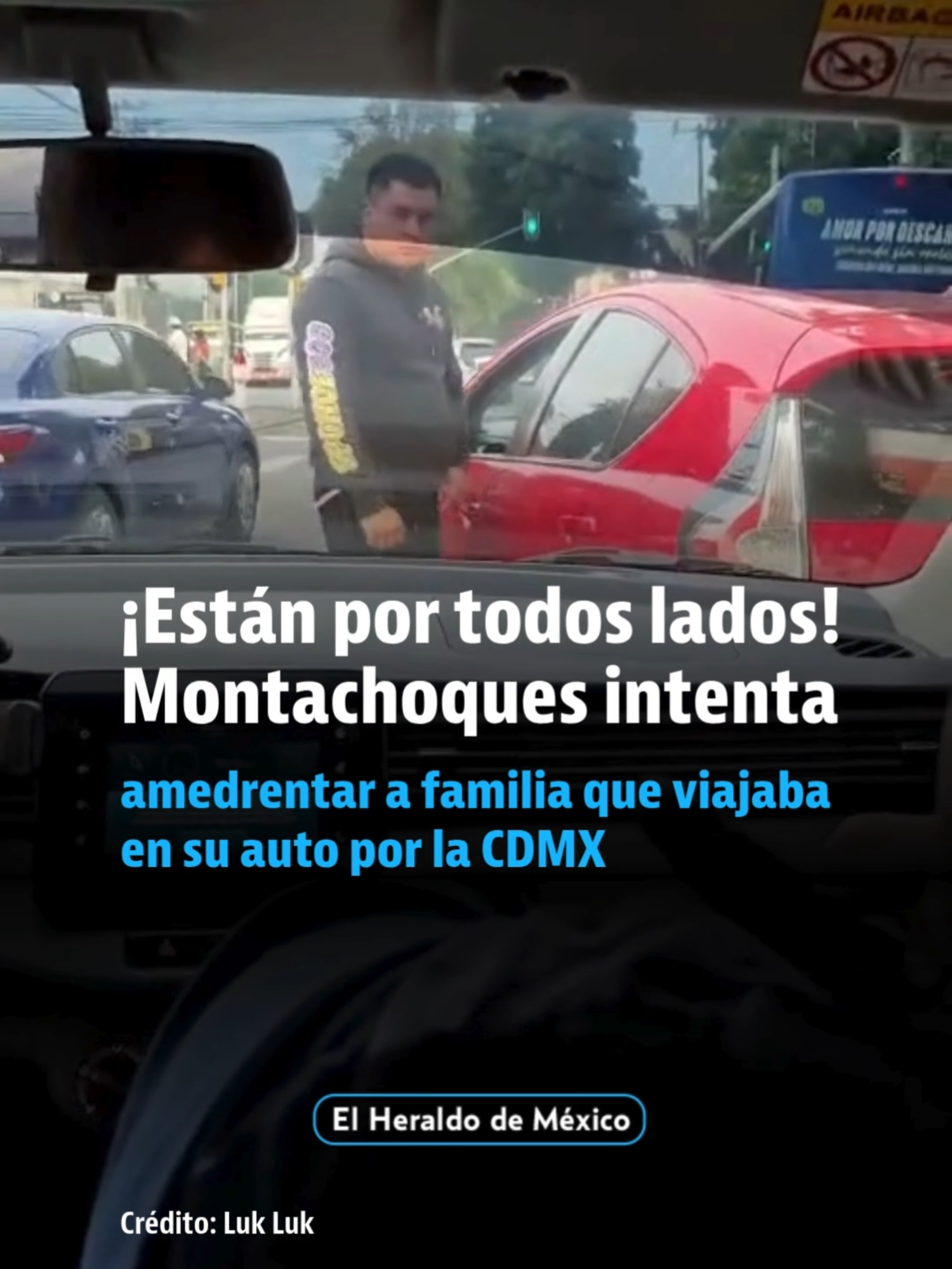 Una familia sufrió las agresiones de un Montachoques que se les cerró en Cuitlahuac casi esquina con la Calzada México, Tacuba en la CDMX. El sujeto intentó romper el vidrio y abrir la puerta del conductor mientras éste le hablaba a su seguro. El supuesto montachoques iba a bordo de un Toyota Prius rojo. ¡Mucho cuidado! #montachoques #reporte #noticias #heraldodigital