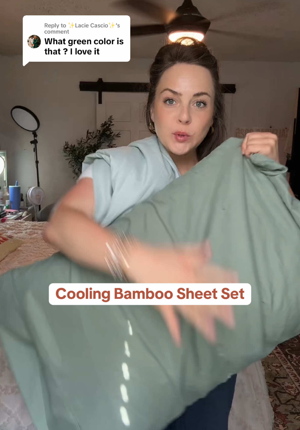 Replying to @✨Lacie Cascio✨ I have the Sheets in Sage green spa blue and white and the colors are so gorgeous in these! Luxury bamboo cooling sheet set is on sale! #BambooSheet #BambooSheetSet #Sheets #SheetSet #LuxuryBedding #LuxurySheets #CoolingSheets #CoolingSheetSet #CoolingBedding #BedroomMakeover #HotSleeper #HotFlashes #nightsweats #WomenOver40 ##tiktokshopmemorialday##dealsforyoudays##tiktokshopsummerturnup##tiktokshopjumpstart##tiktokshopcreatorpicks
