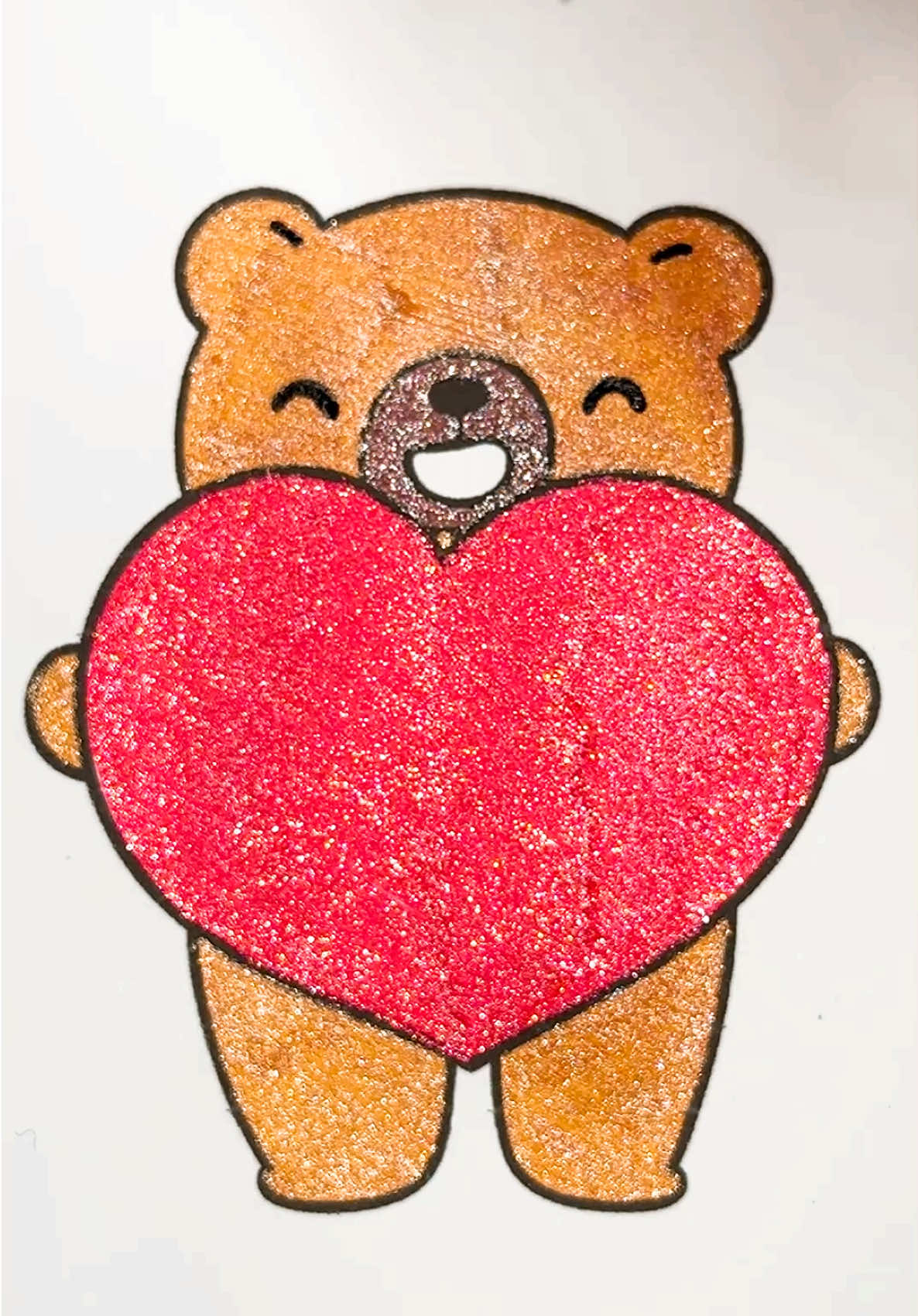 🧸❤️ #glitterpens #glittercoloring #colouring #asmrsounds #satisfying #relaxante