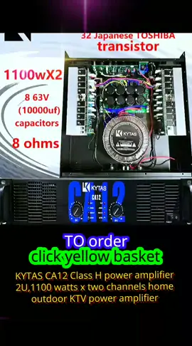 KYTAS CA12 Class H power amplifier 2U,1100 watts x two channels home outdoor KTV power amplifier#amplifier #poweramplifier #amplifierbluetooth #ampli #fyp #sounds #fyppppppppppppppppppppppp 