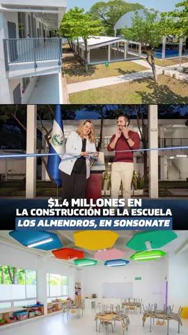 #DosEscuelasPorDía | El Presidente de la República, @nayibbukele, lanzó ayer el programa Dos Escuelas por Día. Para ejemplificar el abandono de los gobiernos pasados en los centros educativos, explicó que se invirtieron $1.4 millones en la construcción de la escuela Los Almendros, en Acajutla, Sonsonate Oeste. #SecretaríaDePrensa