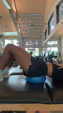 The sacrum houses part of the parasympathetic nervous system, including branches of the pelvic vagus (sacral vagal complex). Tension in this area may reflect a state of dorsal vagal shutdown (immobilization/freeze), especially in trauma. Releasing the sacrum may help shift the nervous system from dorsal vagal (collapse, dissociation) to ventral vagal (connection, regulation). Porges and others have demonstrated that somatic regulation of the vagus nerve enhances emotional regulation and resilience (Porges, 2011; Dana, 2018). Interventions that stimulate the vagal nerve or engage body awareness (like craniosacral therapy or somatic release) can trigger significant emotional changes. The insula, amygdala, and anterior cingulate cortex are involved in body-based emotional awareness. Releasing body tension (particularly chronic tension in pelvic/sacral areas) activates interoception and can rewire emotional patterns. #nervoussystemregulation #nervoussystemhealing #nervoussystem #chronicpain #dysautonomia #painrelief #painmanagement #lowbackpain #lowbackpainrelief #backpain #backpainrelief #backpainexercises #pelvicfloorexercises #pelvicpain #interoception #creatorsearchinsights 