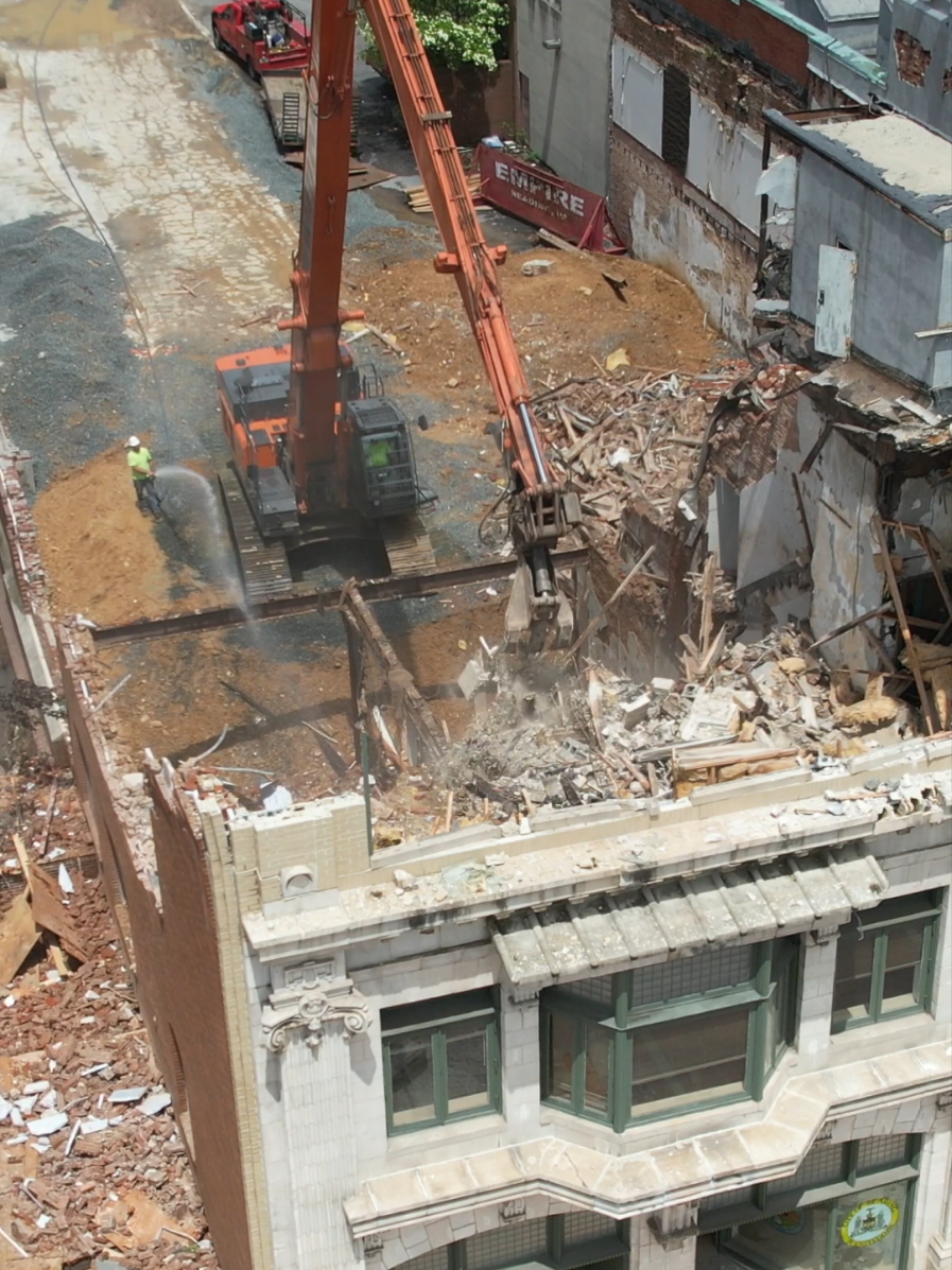 A 113 year old story comes to an end. 431 and 433 Penn Street are officially gone. what's next? #berksnostalgia #berkscounty #readingpa #architecture #demolition 