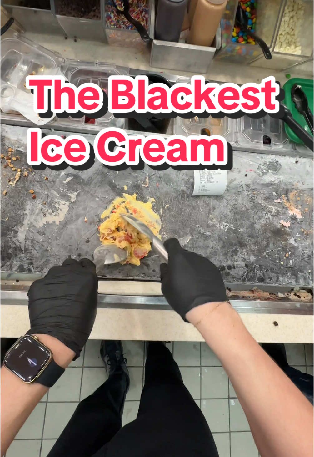 Replying to @Tobi making black ice cream with strawberries  🍓 