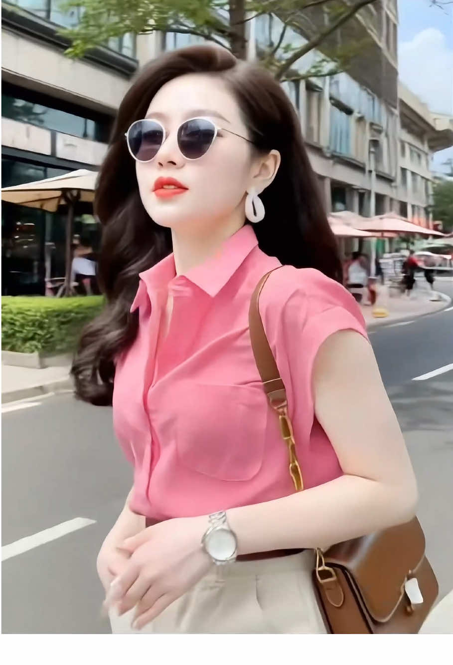 Áo sơ mi tay hến tôn dáng tôn da cho chị emmm #viralvideo #thinhhanh #giare #setbo #style #aosomi 