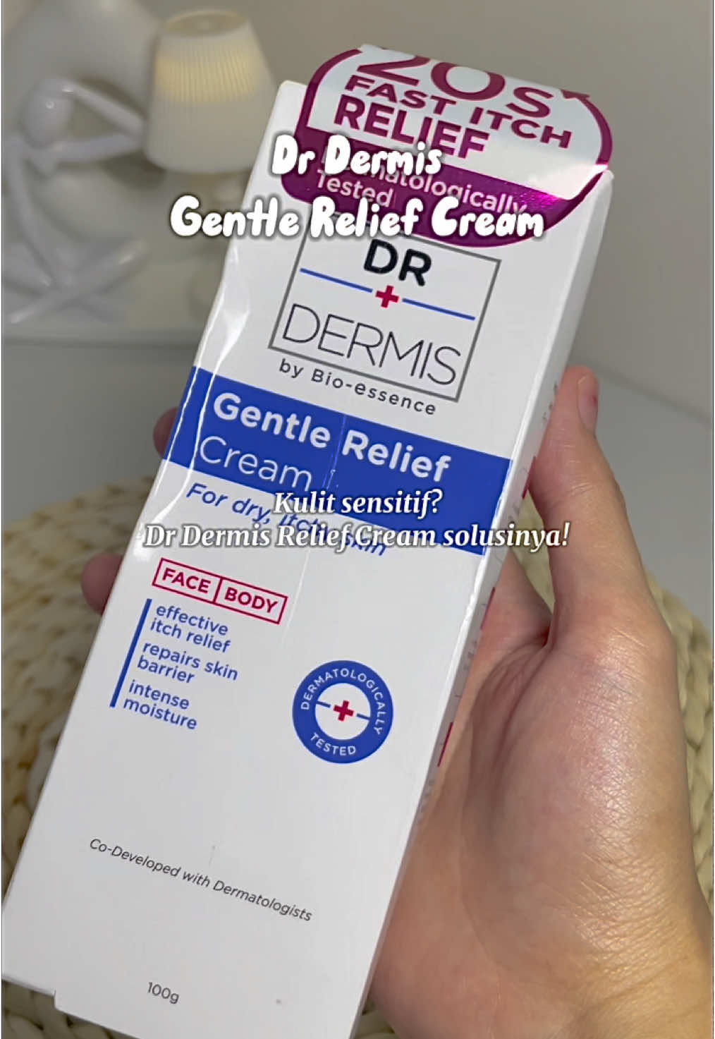 Sesuai digunakan pada muka & badan💖 #fyp #affiliatemarketing #affiliate #affiliatetiktok #contentcreator #newbie #newbieaffiliate #drdermis #drdermisgentlereliefcream #bioessence #gentlereliefcream 