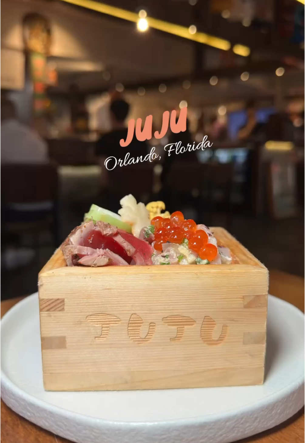 If you’re looking for a place to get Japanese food in Orlando, check out Juju. This is a great spot to grab some shareable dishes with friends!  Some of my faves: Tuna Katsu  Wagyu Gyoza Kushiyaki Chirashi in Masu Box Mentaiko Udon  @juju.orl #orlando #orlandoflorida #orlandofl #orlandofoodie #orlandofood #orlandofl #orlandoeats #hosted #florida #jujuorlando #juju #floridafood #floridafoodie #floridafoodies 