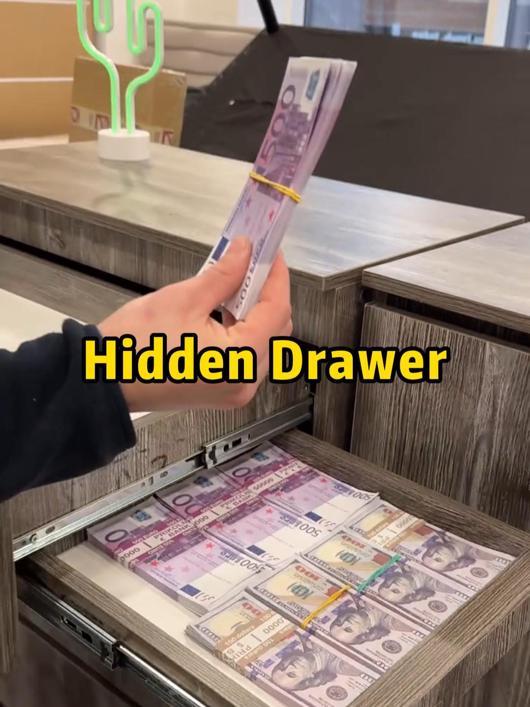 Sharing an interesting cabinet design This hidden drawer is the perfect little secret place to store your private money💸🍫 (or anything you don't want to share). ✅ Seamlessly embedded in the cabinet ✅ Invisible from the outside ✅ Only you know it's there😎 #hiddenstorage #homedecorideas #homehacks #cabinetdesign #customfurniture #smartdesign #interiorhacks #cabinetstorage #homedesignideas #storageideas