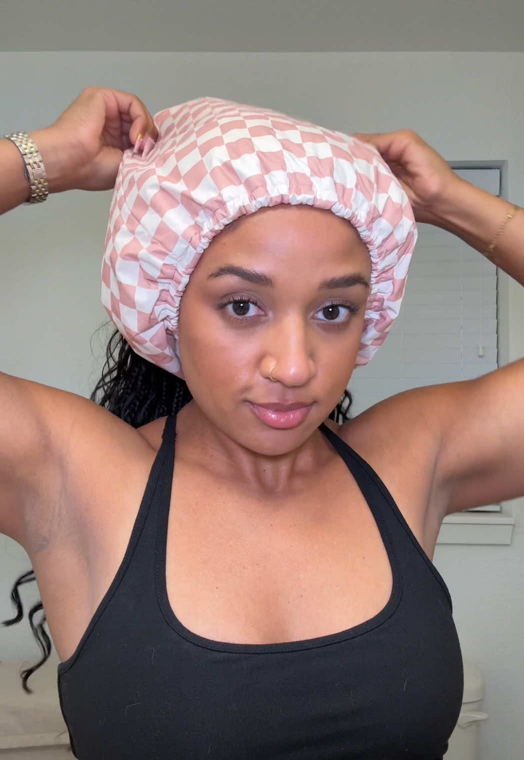 you spend way too much money on your hair to let one shower ruin it. this luxury satin-lined shower cap is on sale rn and THE product you need to save your hair from unwanted frizz and moisture when you shower. @Kitsch #satinlinedshowercap #satinshowercap #luxuryshowercap #kitschshowercap #showercap #haircareroutine #protectivestyles #HairCareTips #showertok #kitsch #satinbonnet #satinbonnets #hairprotection #hairtipsforgirls #braidmaintenance #braidcare #knotlessbraids #bohobraids #tiktokshopmemorialday #TikTokShopCreatorCommunity