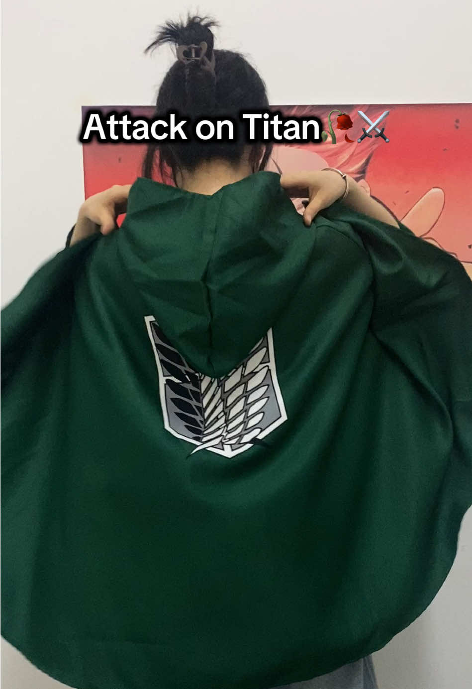 Wings of Freedom 🪽 #aot #AttackOnTitan #attackontitanseason4 #attackontitans #erenjeager #fyp #anime #manga #cosplay #leviackerman #cloak #surveycorps #tiktokmademebuyit #animeclothing 