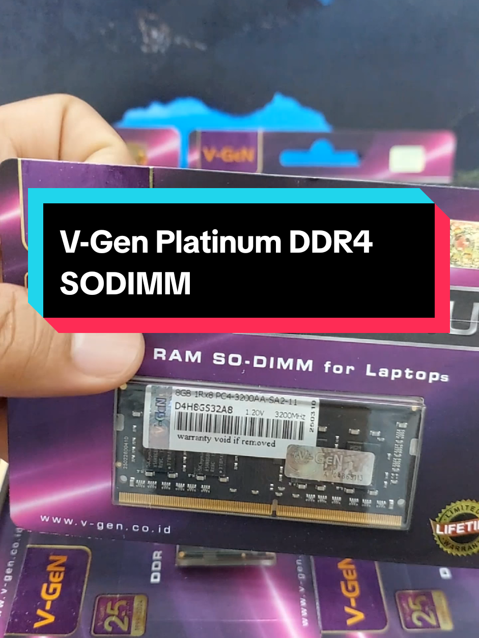 V-Gen Platinum DDR4 SODIMM siap bikin performa laptopmu kenceng lagi #ramlaptop #ramddr4 #vgen 