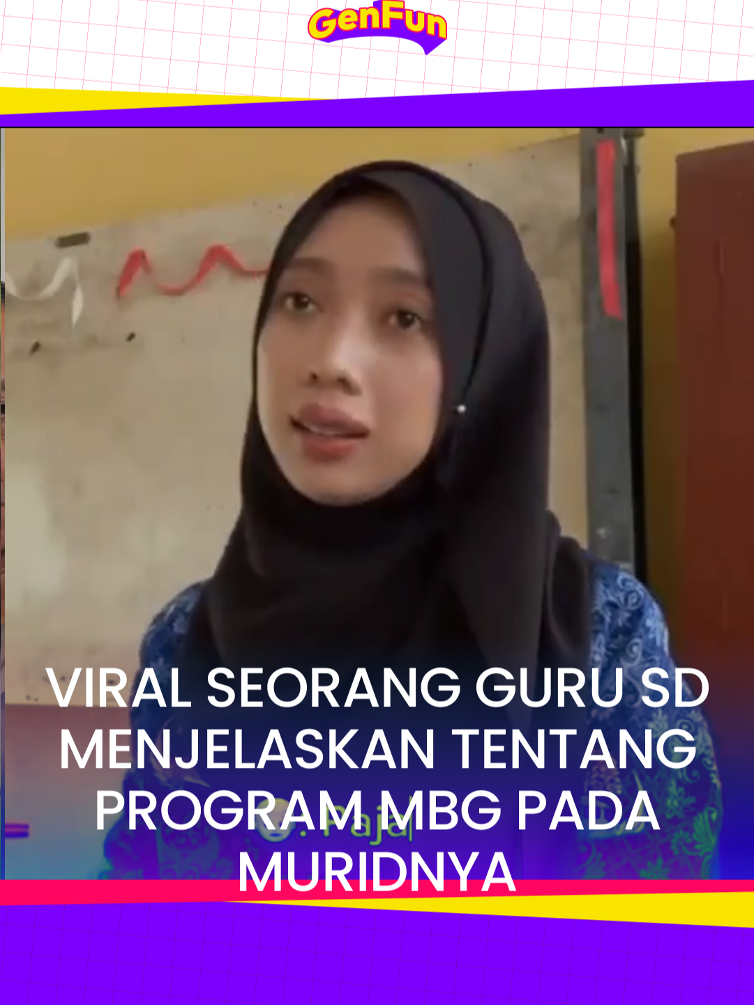 Penjelasan program Makan Bergizi Gratis oleh seorang guru SD pada muridnya mendapat sorotan netizen. Poin tebal dari viralnya video ini adalah bagaimana seorang pendidik mampu menjelaskan secara runut program pemerintah melalui pajak yang dibayarkan oleh orang tua murid. Video tersebut diunggah di TikTok pada 12 Mei 2025.  ***