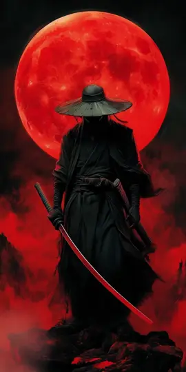 Live Wallpaper | The Ronin #samurai #livewallpaper #ronin #katana #wallpaper #redmoon #fantasyvibes #epicvibes #warriors #lonewarrior #fyp #ai