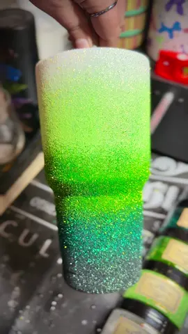 Our green ombré from this weeks Live. You can watch this guy be made on the Inspire page on CultGlitter.com! All supplies linked. Glitter: CultGlitter.com Paint & Glue: @Better Call Moll Craft Shop  . . . #CultGlitterCo #CultGlitter #CGcrew #GlitterIsTheNewBlack #GlitteredForHerPleasure #TemplateTape #burstmethod #bursttumbler #glittertumbler #glittertumblers #glitterpens #resintumbler #resinart 