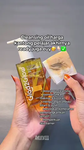 Aduh g2g cleansing oil ready lagi nih😍 #glad2glow #glad2glowskincare #cleansingoil 