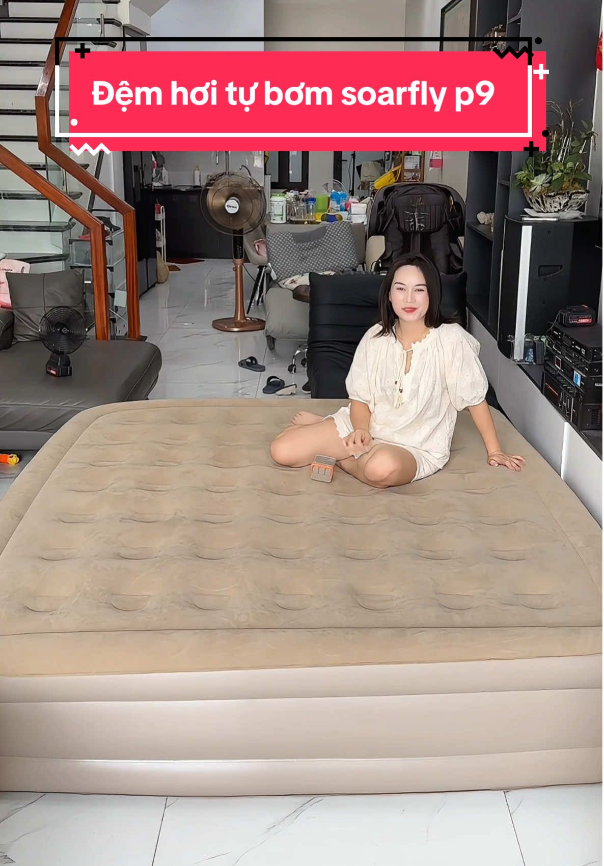 Đệm hơi tự bơm có thể tự ngắt khi bơm đầy và còn có thể rút hơi ra để gấp gọn #xuhuong #hangmen96 #nemhoitubom #demhoitubom 