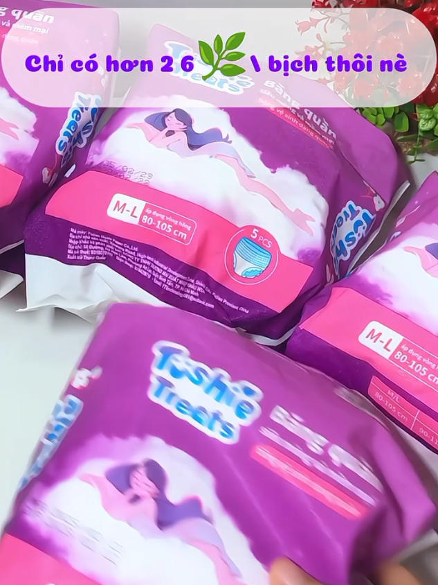 Bvs dạng quần mặc thích lắm #bvs #bangvesinh #bangvesinhdangquan #bangvesinhtushietreat #xh #xhtiktok #tushietreats 