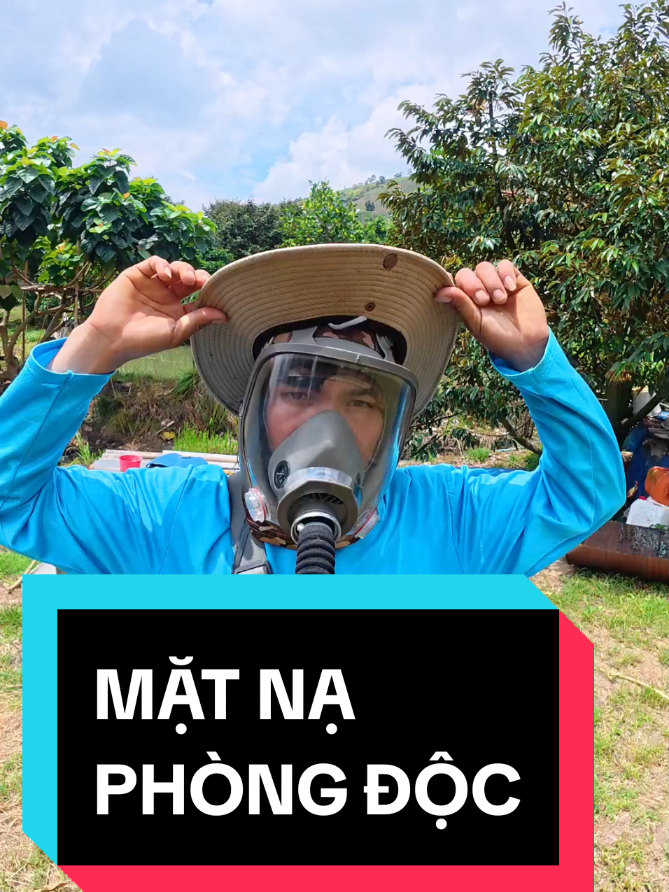 Mặt nạ phòng độc có kèm quạt khí tươi cho anh em đi xịt thuốc sâu #nguyennongdan #matnaphongdoc #maybayxitthuoc#matna6800 