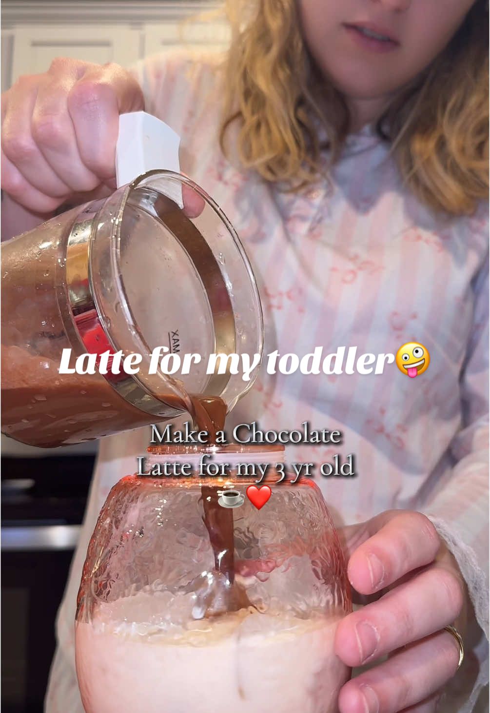 She loved it🫣❤️ #momlife #coffee #caffeine #coffeelover #kidcoffee #girlmom #toddlerhood 