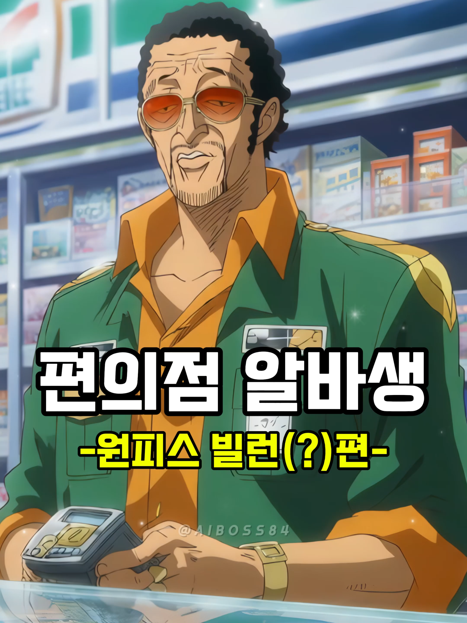 편의점 알바생 - 원피스 빌런(?)편- #aiart #onepieceedit #anime art #animeedit