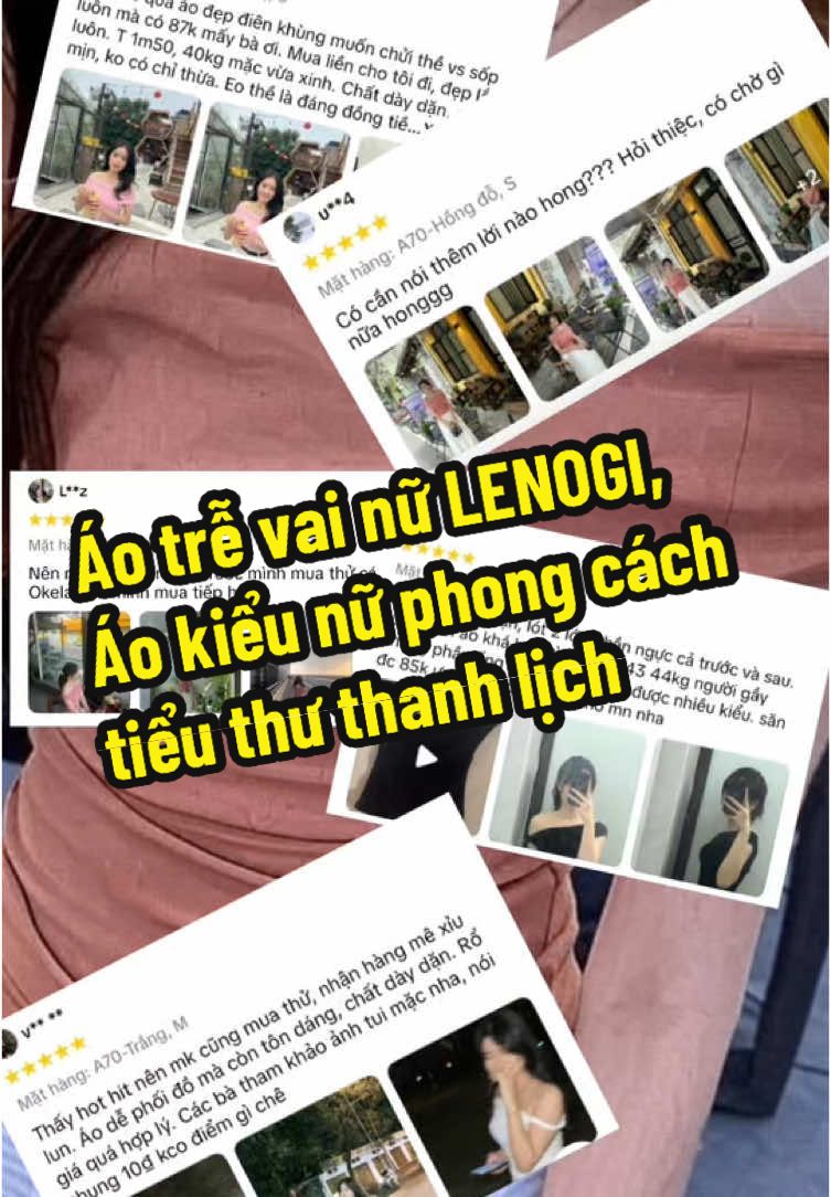Áo trễ vai nữ Lenogi. Áo kiểu nữ phong cách tiểu thư thanh lịch. bà nào bánh bèo zô cung ok la nha. #thoitrangnucaocap #aothunnu #aotrevai #aotrevaixinh #macdodepdaily #thoitrangnuhottrend 