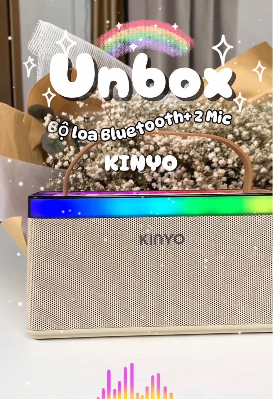 Xem đến cuối để nghe rõ âm thanh. Bộ loa 2in1 gắn kết tình gia đình . Sắm bộ loa này ồn ào lên cho tui 💃🎤🎶#loabluetooth #kinyo #loakemmic #review #miaunbox #fyp 