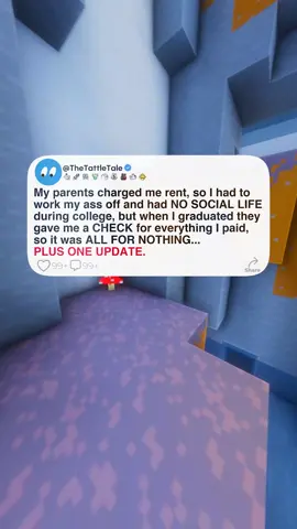 u/Potential_Let_3651 My parents charged me rent, so I had to work my ass off and had no social life during college, but when I graduated they gave me a check for everything I paid, so it was all for nothing... #thetattletale #tattletale #redditstories #storytime #reddit #reddit_tiktok #minecraftparkour #redditreadings #confessions #askreddit #thetattle #askredditstories #fortnite #fyp