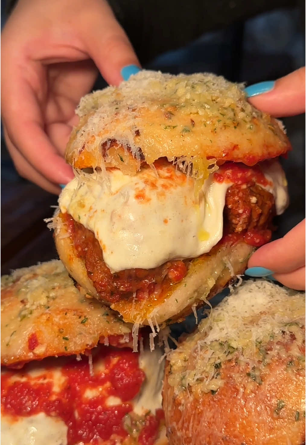 The MEATBALL GARLIC KNOT SLIDERS from @Galleria of Merrick on Long Island NY! 🔥🔥 Yes, PLEASE. 🤤 #DEVOURPOWER #fyp #foryou #foodtiktok #galleriaofmerrick #longisland #garlicknot #giantgarlicknot #nyc #nycfood #meatballs #meatballsub #newyorkcity #italian #italianfood #pizza #nycpizza  