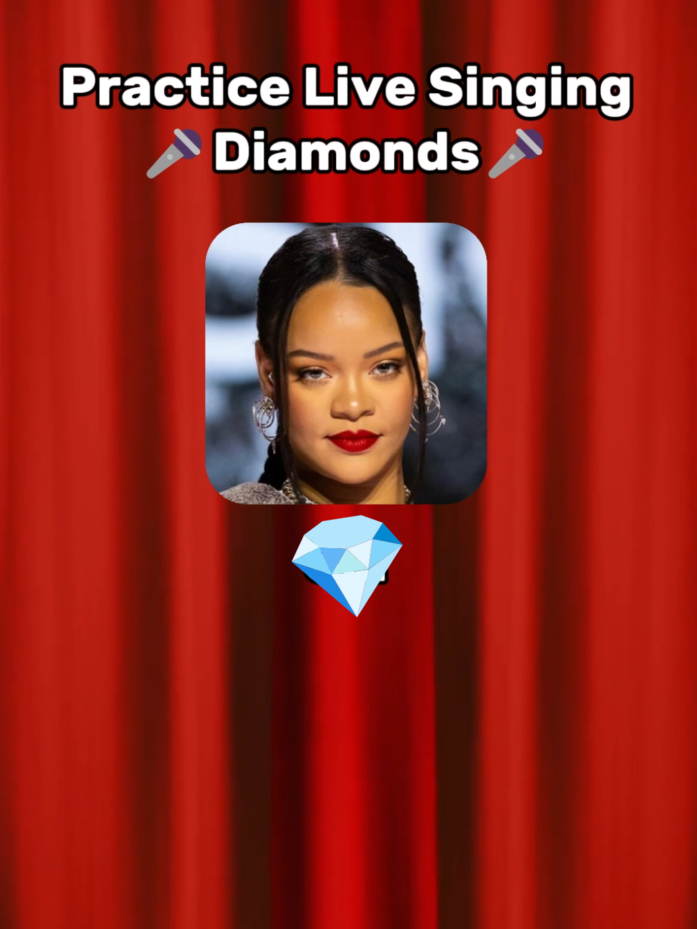 Diamonds💎 Live Singing Challenge🎤 I hope you enjoy it 😁 #singingchallenge #teleprompterchallenge #diamonds #rihanna #fyp 