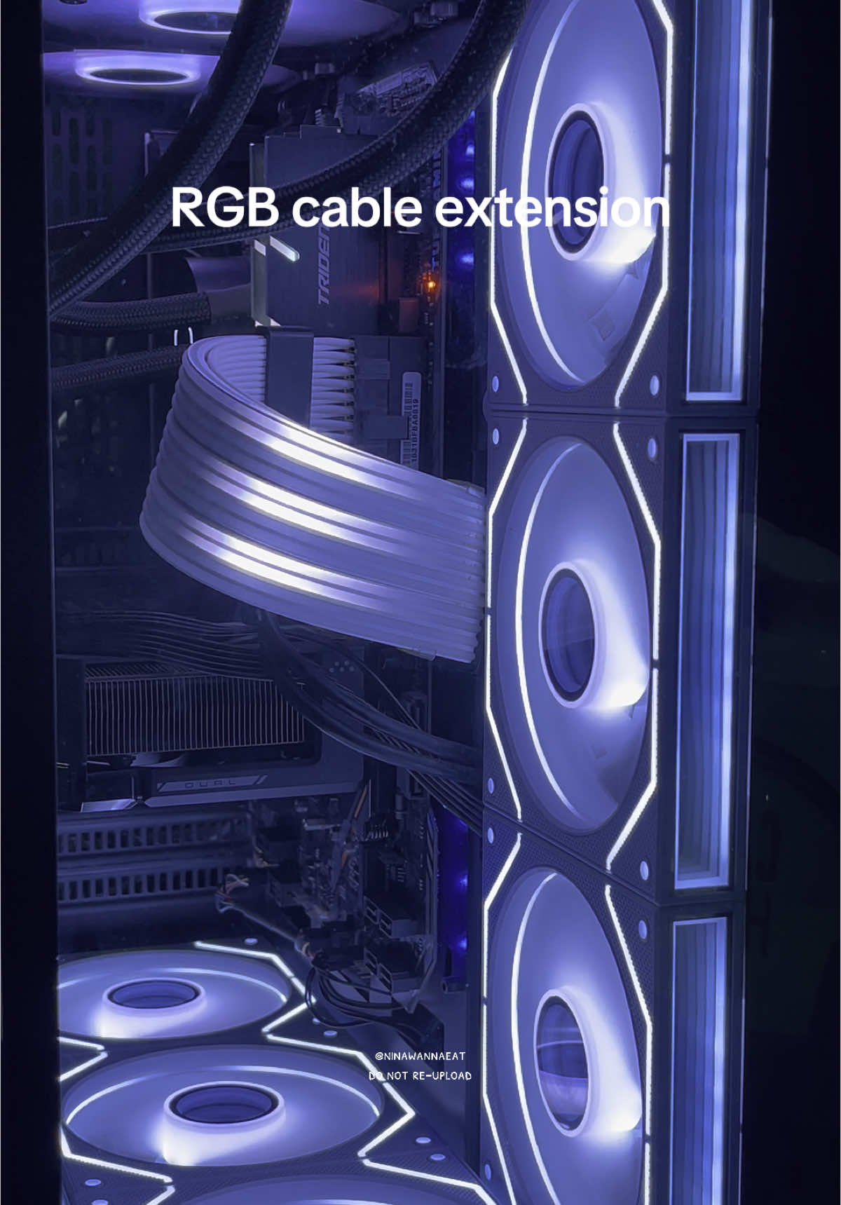 RGB cpu cable extension for your desktop ✨ #extensioncable #rgbextensioncable #computer #computersetup #computeraccessories #viralproducts #fyp #bestseller 