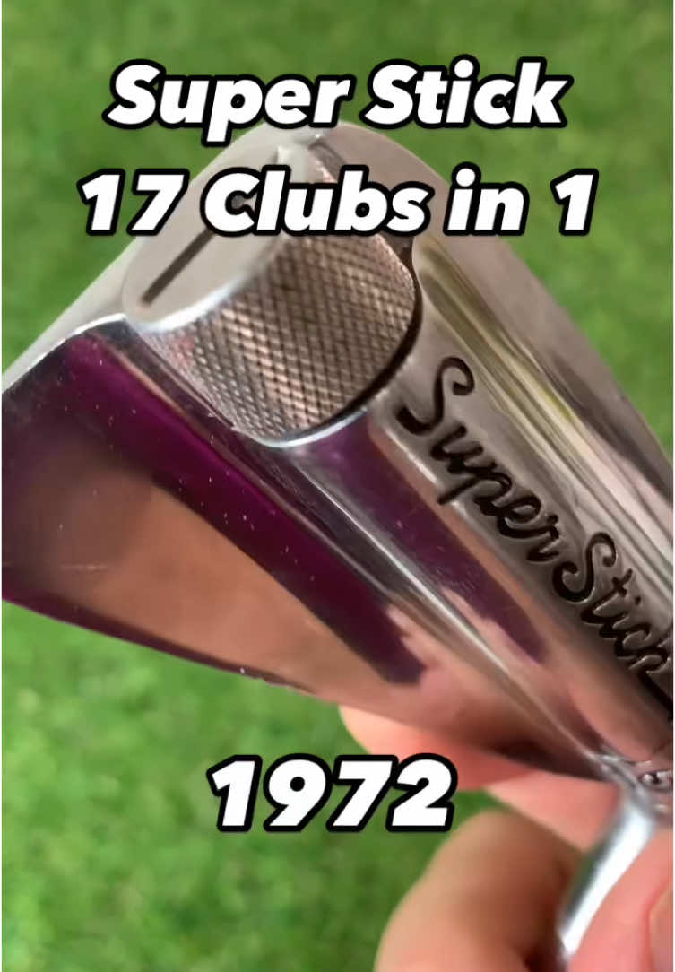 The “Super Stick” 17 in 1 adjustable golf club from 1972 is my favorite retro oddball of all time.  Adjustable golf clubs have been around for over 130 years but the Super Stick mainly sold from small ads in the back of Golf Digest Magazine must have sold hundreds of thousands based on how many are still floating around. I put a modern grip on the club last week and fell in love with the performance also. Little tricky to figure out the settings at first but that’s part of the charm. So well made and I have never heard of an issue with the complex mechanism. More adjustable golf club reels to follow but needed to celebrate this great retro masterpiece. Play Retro #golf #golftiktoks #golfvideos #golftiktokers #golftiktokstories #golftiktok #golfer #golfers #golfequipment #golfvideo #golfvideo #golfclub 