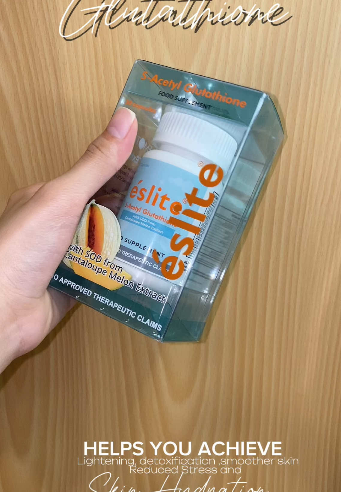 ESLITE S-ACETYL GLUTATHIONE✨ Helps you achive lightening ,skin hydration , detoxification ,reduced stress and smoother skin by regular and proper use . Disclaimer: No approved therapeutic claims . The result may vary from individual and depending on skin type. #glutathione #smootherskin #foodsupplement #lightening #sacetylglutathione #skinhydration #supplementforskin #antioxidant #healthyimmunesystem #healthyskin #reducedstress #esliteglutathione #eslitesacetylglutathione #glutathionerecommendation #glowingskin #healthyskin #skintips #overallhealthandwellness 